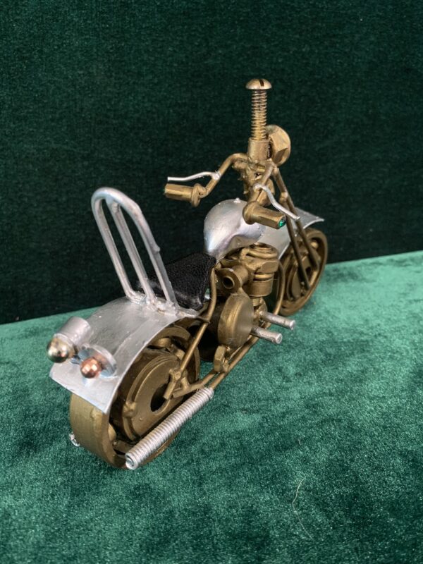 MODELISMO; MOTO DE METAL FABRICACIÓN ARTESANAL AÑOS 70. - Imagen 6
