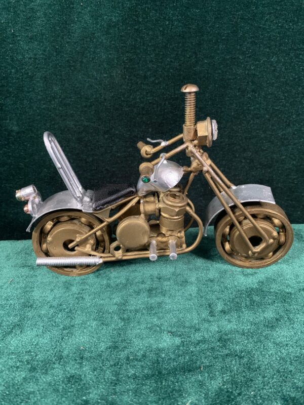 MODELISMO; MOTO DE METAL FABRICACIÓN ARTESANAL AÑOS 70. - Imagen 8