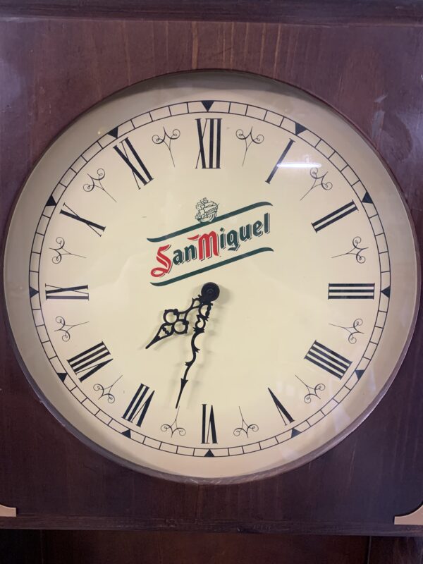 PUBLICIDAD; RELOJ VINTAGE AÑOS 80 CERVEZA SAN MIGUEL. - Imagen 4