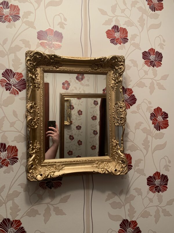 ESPEJOS; MODELO ANTIGUO, ESPEJO ISABELINO EN MADERA, DE ESTILO ROCOCÓ S.XIX. - Imagen 2