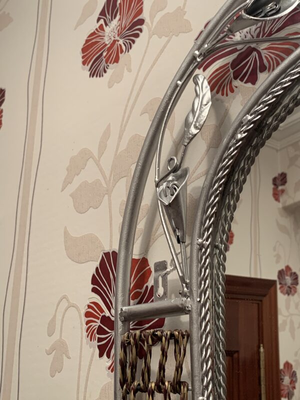 ESPEJOS; <<MODELO ALDEA>> ESPEJO ABOVEDADO DE METAL, DE ESTILO RUSTICO, NUEVO. - Imagen 10