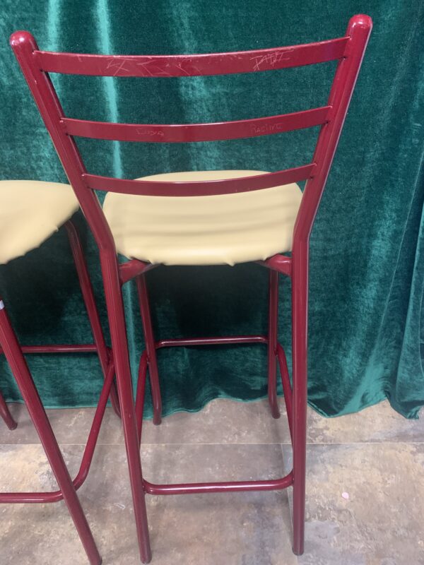 SILLAS; TABURETE ALTO BARRA O MESA EN METAL TAPIZADO - Imagen 12