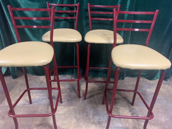 SILLAS; TABURETE ALTO BARRA O MESA EN METAL TAPIZADO - Imagen 18