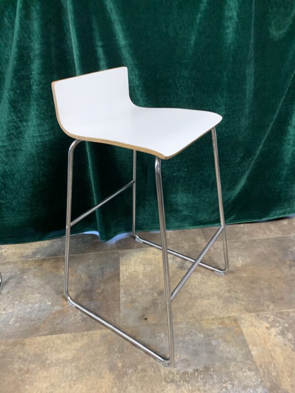 SILLAS; TABURETE ALTO METAL CON ASIENTO EN MADERA. - Imagen 6