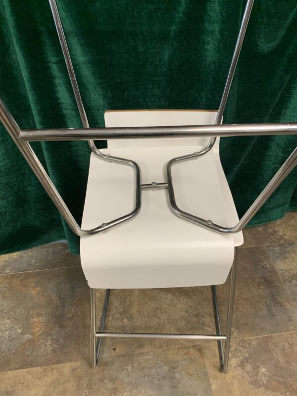 SILLAS; TABURETE ALTO METAL CON ASIENTO EN MADERA. - Imagen 10