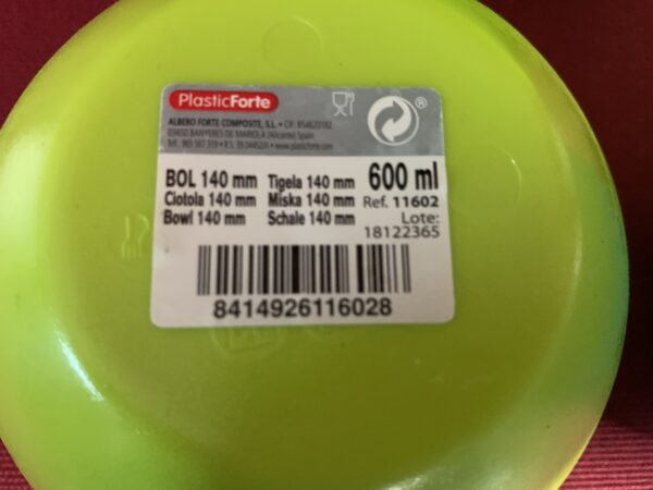 MENAJE; LOTE 6 SALSERAS DE PLASTICO DE 60 CL. - Imagen 5