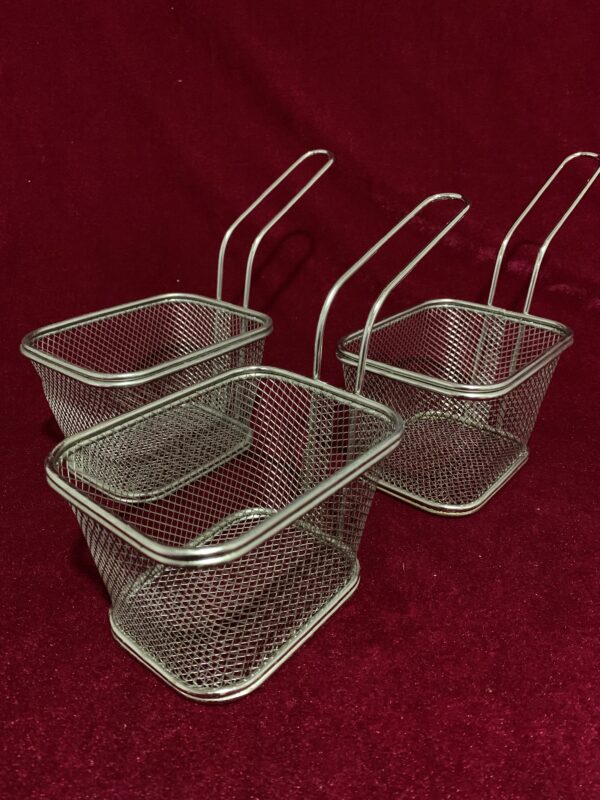 MENAJE; LOTE 8 CESTOS ACERO INOXIDABLE PARA PRESENTACIÓN DE PINCHOS - Imagen 2