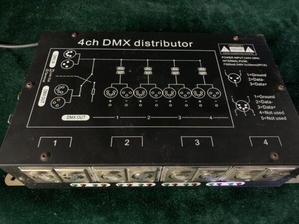 ILUMINACIÓN; DISTRIBUIDOR DMX 4 CH