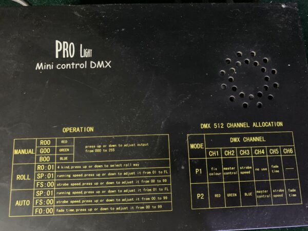 ILUMINACIÓN; PRO LIGHT MINI CONTROL DMX - Imagen 2
