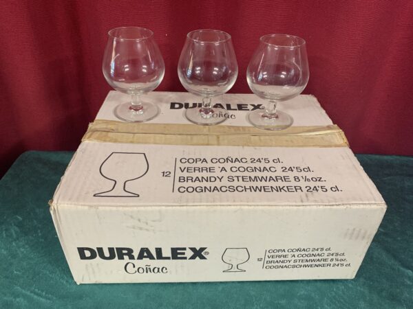 MENAJE; LOTE 12 COPAS DE BRANDI / COÑAC DURALEX - Imagen 2