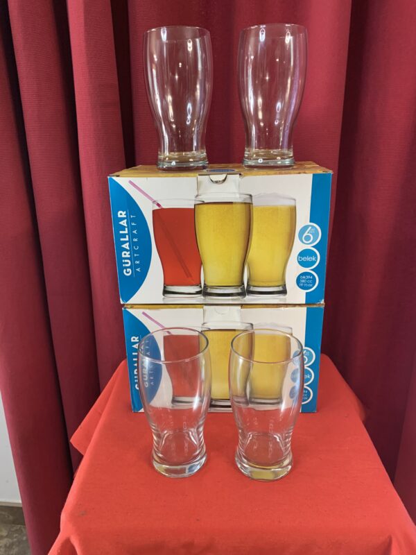 MENAJE; LOTE 6 VASOS CERVECEROS DE LA MARCA GÜRALLAR - Imagen 2