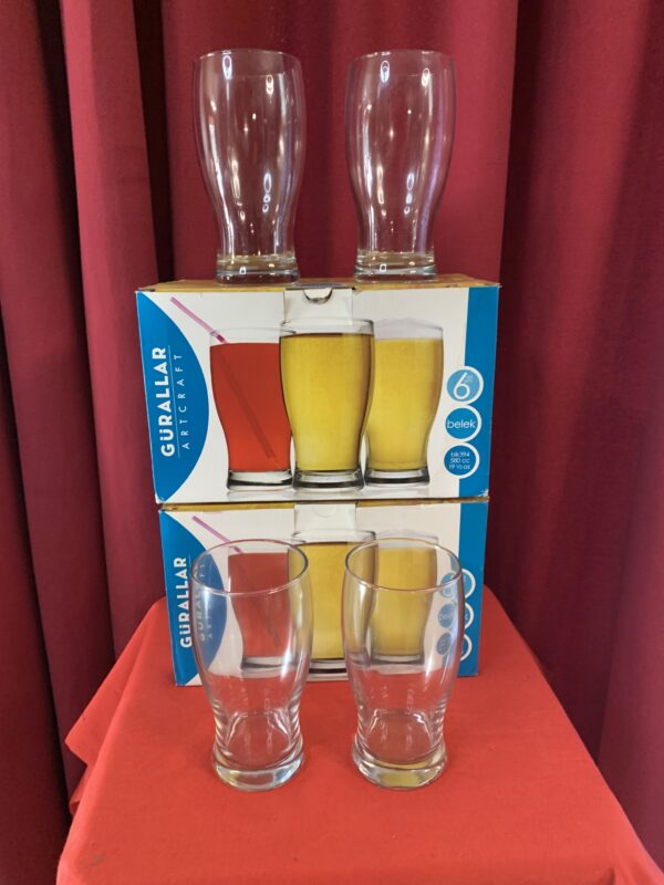 MENAJE; LOTE 6 VASOS CERVECEROS DE LA MARCA GÜRALLAR - Imagen 5