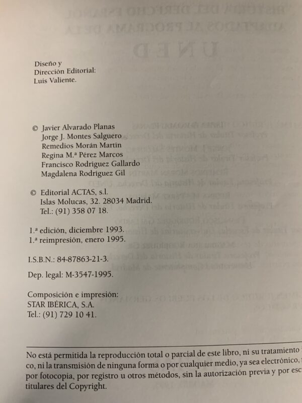 LIBROS; « COMENTARIOS DE TEXTOS Y CASOS PRÁCTICOS DE HISTORIA DEL DERECHO ESPAÑOL » - Imagen 3