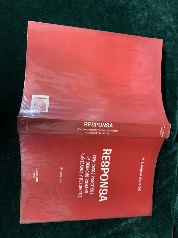 LIBROS; « RESPONSA » CIEN CASOS PRÁCTICOS DE DERECHO ROMANO PLANTEADOS Y RESUELTOS - Imagen 3