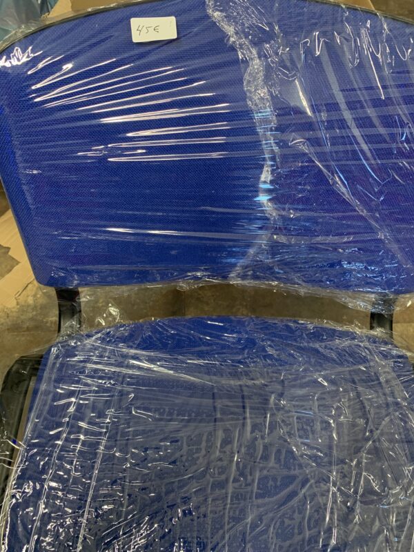 SILLAS; SILLA DE CONFERENCIAS O CONFIDENTE APILABLE AZUL - Imagen 7
