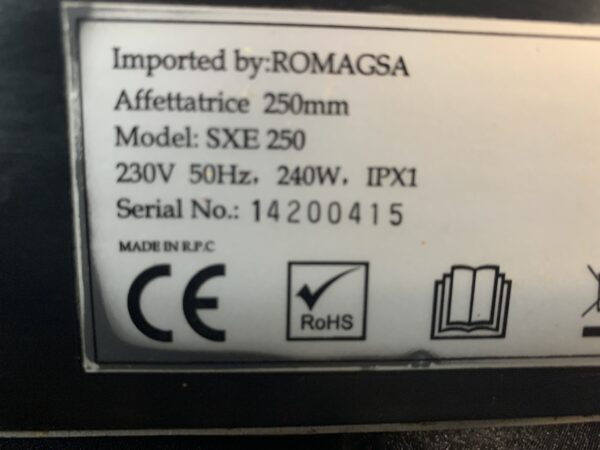 CORTADORA FIAMBRES; CORTA FIAMBRES ROMAGSA SXE 250 - Imagen 3