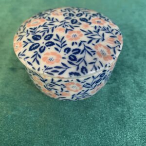 ALHAJERO JOYERO CAJA DE TOCADOR PORCELANA JAPONESA PINTADO A MANO