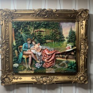 CUADRO SOBRE RELIEVE DE ESTILO ROCOCO EN PASTA