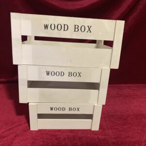 CURIOSIDADES: LOTE 3 CAJAS DE MADERA DISTINTOS TAMAÑOS WOOD BOX