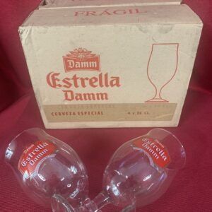 COPA CALIZ DE CERVEZA ESTRELLA DAMM - 33 CL AÑOS 90
