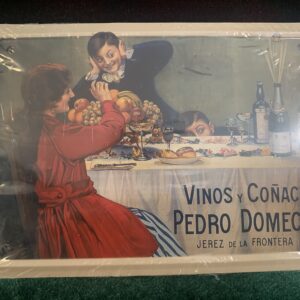 CARTEL PUBLICITARIO EN CHAPA METÁLICA PEDRO DOMECQ.