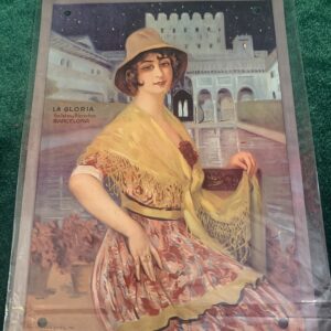 CARTEL PUBLICITARIO EN CHAPA METÁLICA "LA GLORIA".